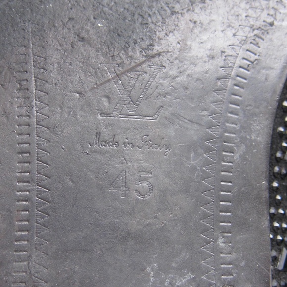 Men's LOUIS VUITTON BLACK BEADED LOAFERS SHOES IT 45 - Picture 6 of 11